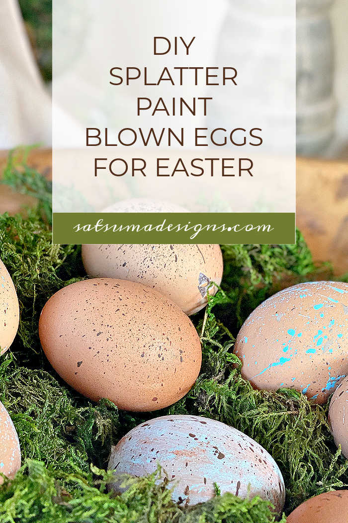 DIY Splatter Painted Blown Eggs for Easter