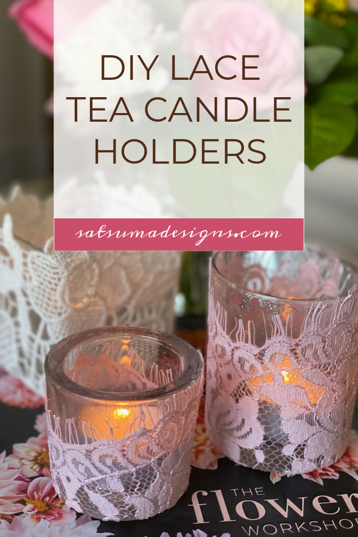 How To Easily Make Beautiful Upcycled Lace Tea Candle Holders