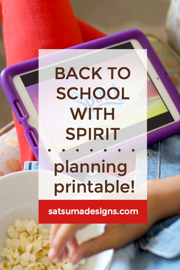 Back To School Spirit | Free Schedule Printable
