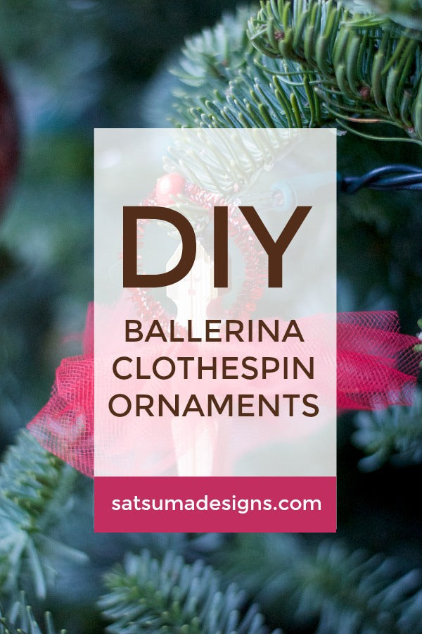 Ballerina Clothespin Ornaments
