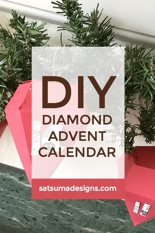 DIY diamond advent calendar | SatsumaDesigns.com #holiday #advent #Christmas