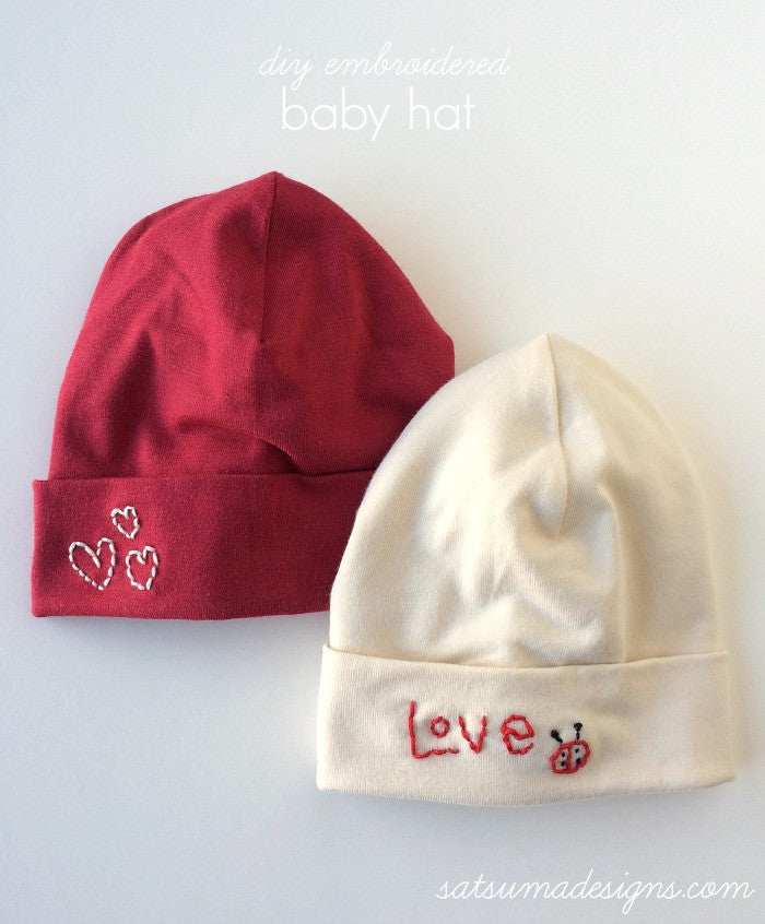 DIY Embroidered Baby Hat