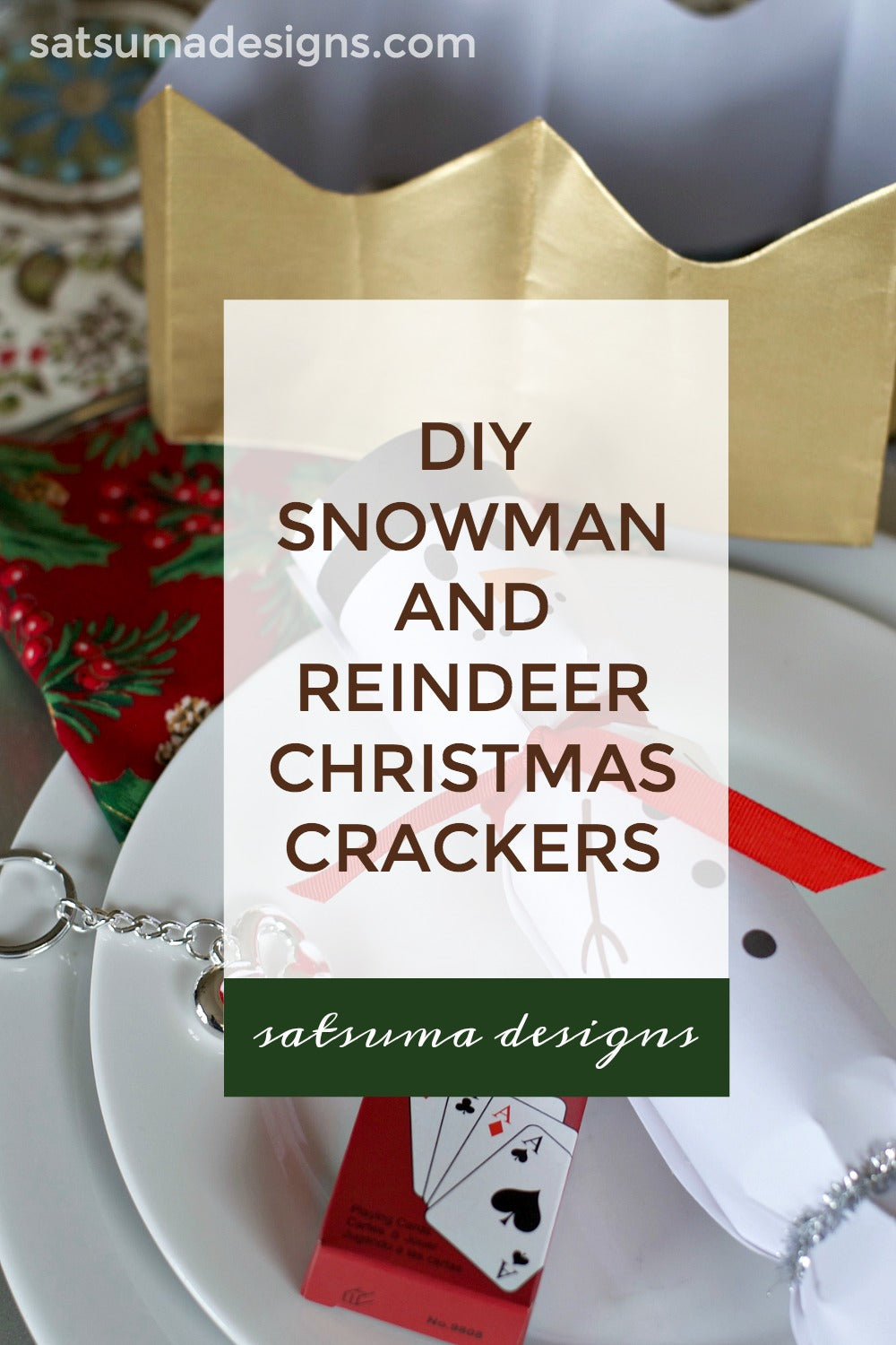 DIY Snowman and Reindeer Christmas Crackers with Free Printables