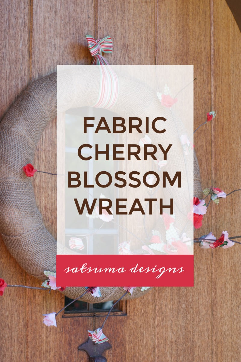 Fabric Cherry Blossom Wreath