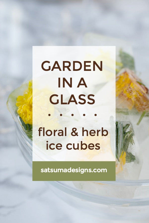 Garden In A Glass | Flowering Rosemary Mint Ice Cubes