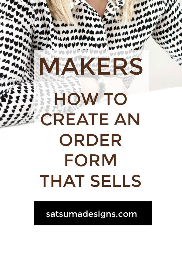 How to Create an Order Form that Sells