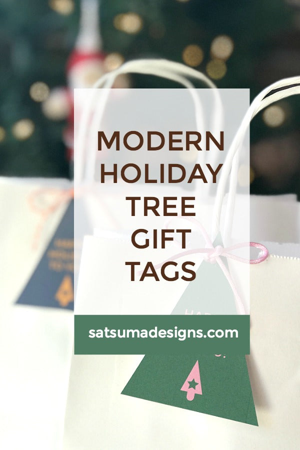 Modern Holiday Tree Gift Tags