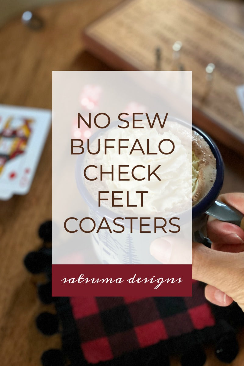 No Sew Buffalo Check Felt Coasters