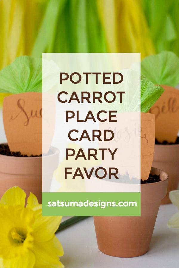 Potted Carrot Place Card and Party Favor