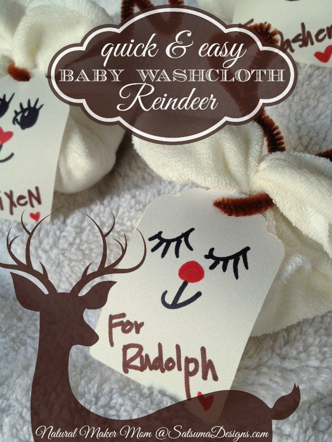 DIY Washcloth Reindeer