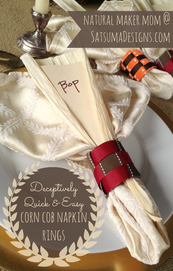 DIY Thanksgiving Corn Cob Napkin Rings