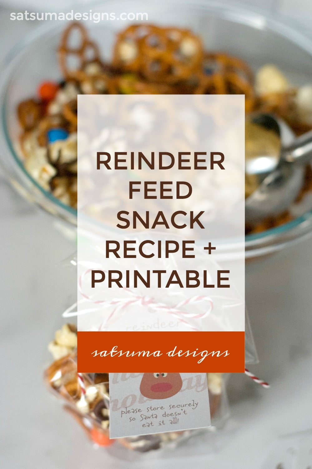 Reindeer Feed Snack Recipe and Printable