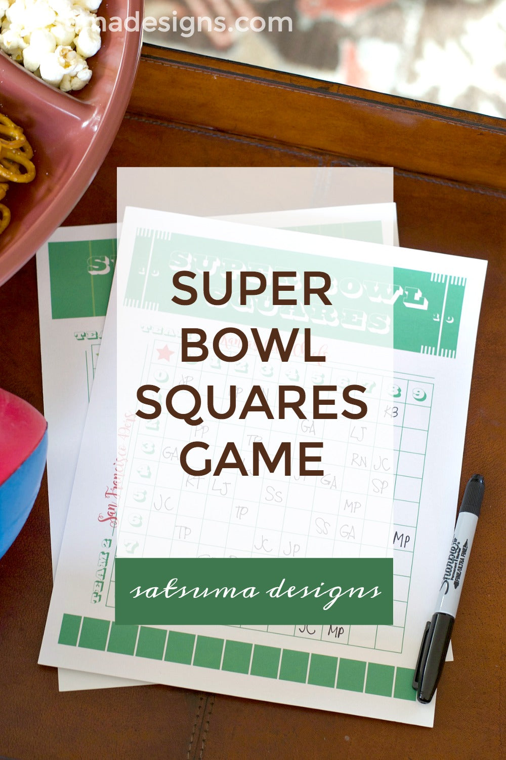 Super Bowl Squares Game Printable