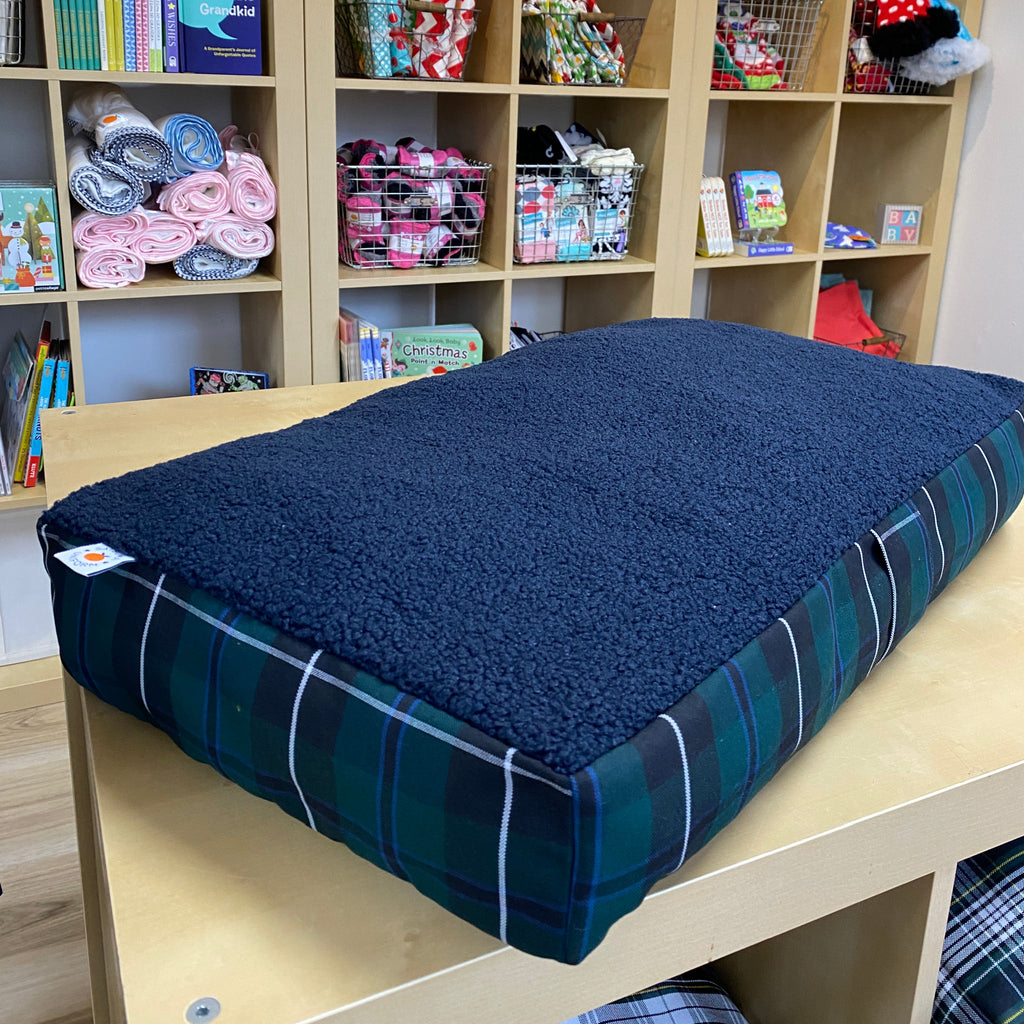 Fuzzy Top Plaid Pet Bed