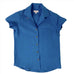 blue linen womens camp shirt from Satsuma Designs
