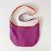 orchid purple and orange linen crossbody market tote made in Seattle by Satsuma Designs