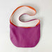 orchid purple and orange linen crossbody market tote made in Seattle by Satsuma Designs