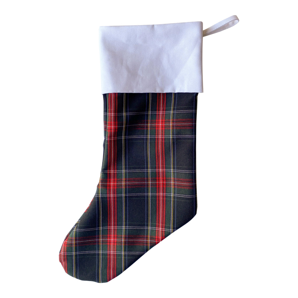 Custom Embroidered School Plaid Christmas Stockings