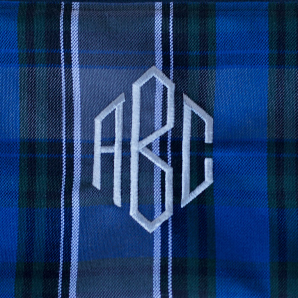 Monogram Plaid Tie | School Uniform Ties