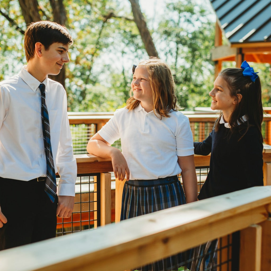 Monogram Plaid Tie | School Uniform Ties