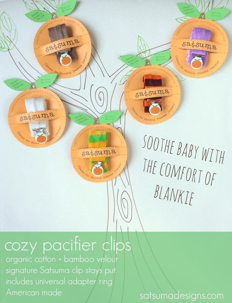 Plush Velour Pacifier Clips
