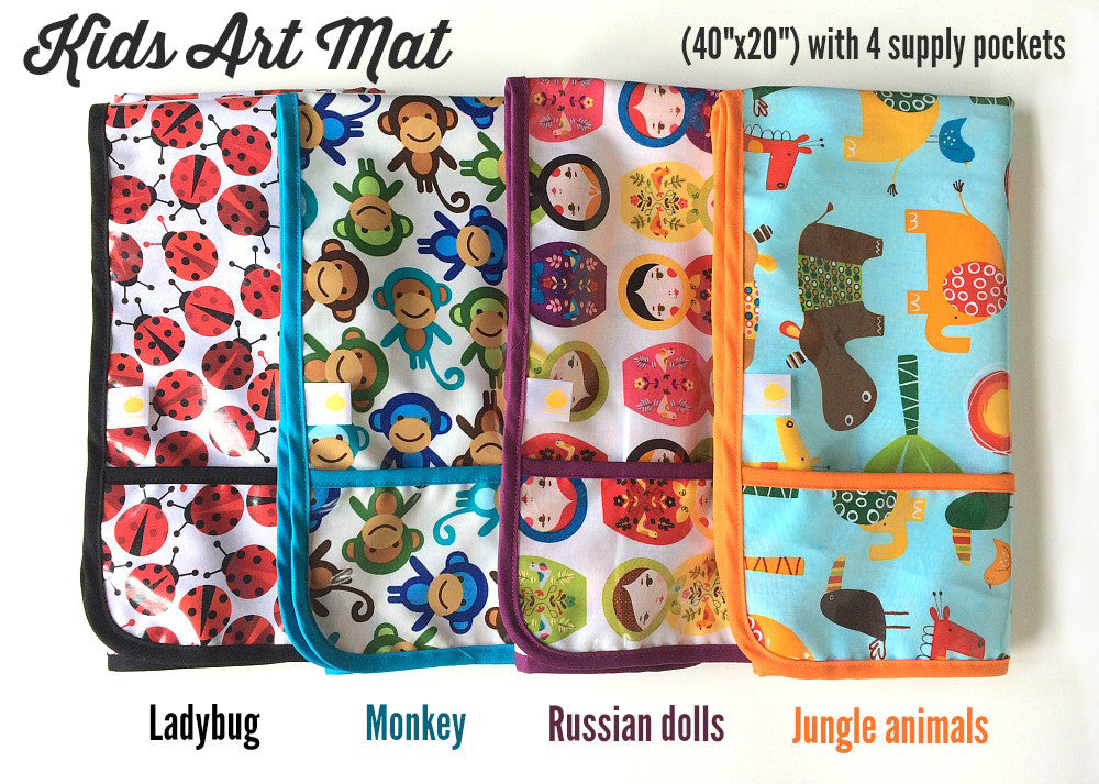 Kids Art and Splat Mat for art table coverings and under high chairs