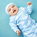 Baby gown in soft bamboo fabric with clouds and love written