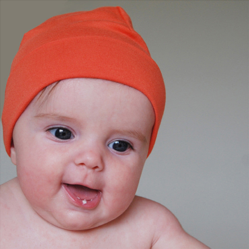 Bamboo rayon knit baby hat in 9 color choices - made in Seattle