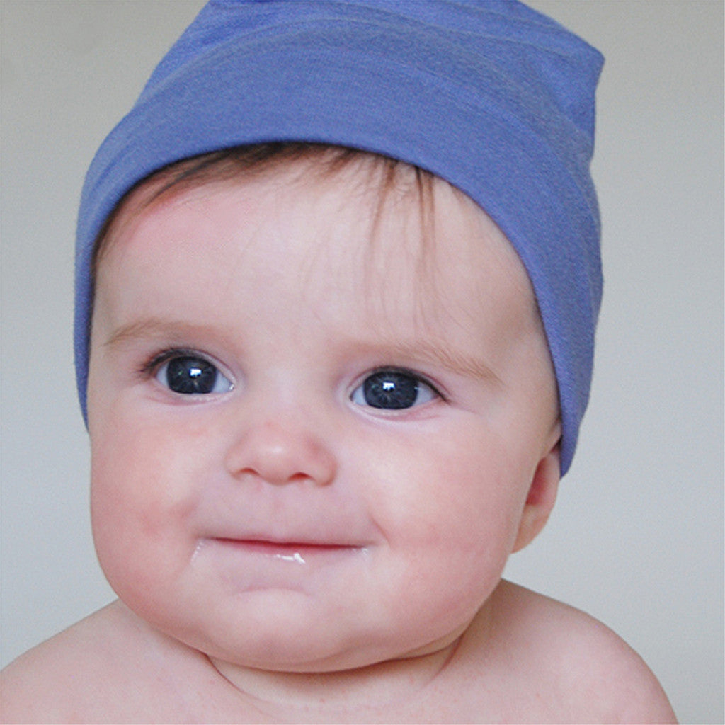 Bamboo rayon knit baby hat in 9 color choices - made in Seattle
