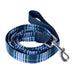 5 foot plaid dog leash with hook for potty bags