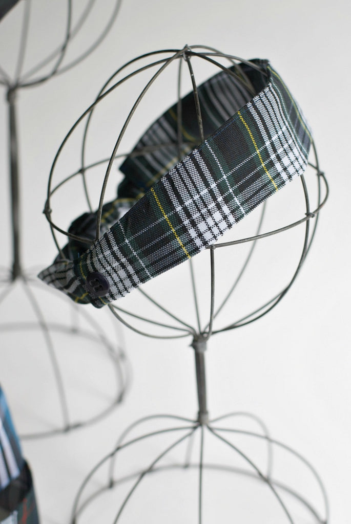 Plaid Elastic Back Headband