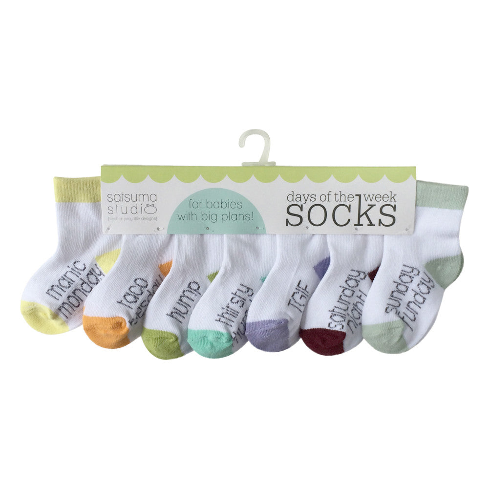 days of the week baby sock gift set