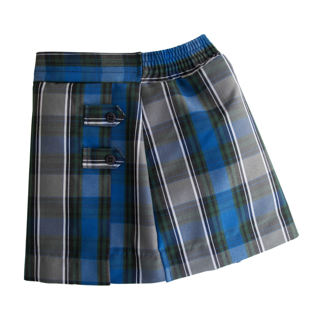 Two tab school uniform plaid skort made in Seattle