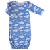Baby gown in soft bamboo fabric with clouds and love written