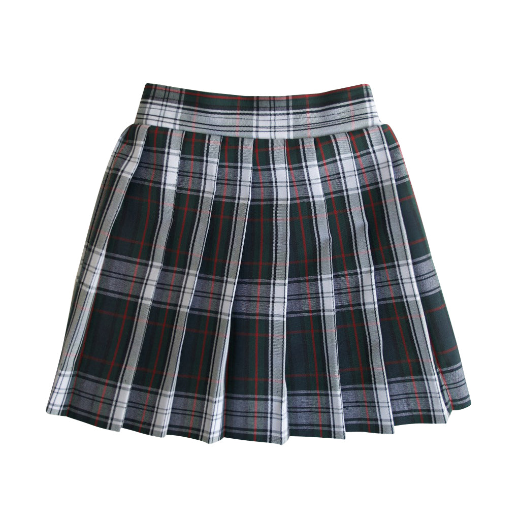 Custom sized knife pleated skirt in school plaid