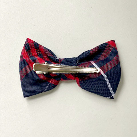 School plaid hair bows in clip or hair tie format | School plaid hair accessories for kids