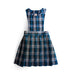 School uniform plaid pinafore with knife pleat skirt