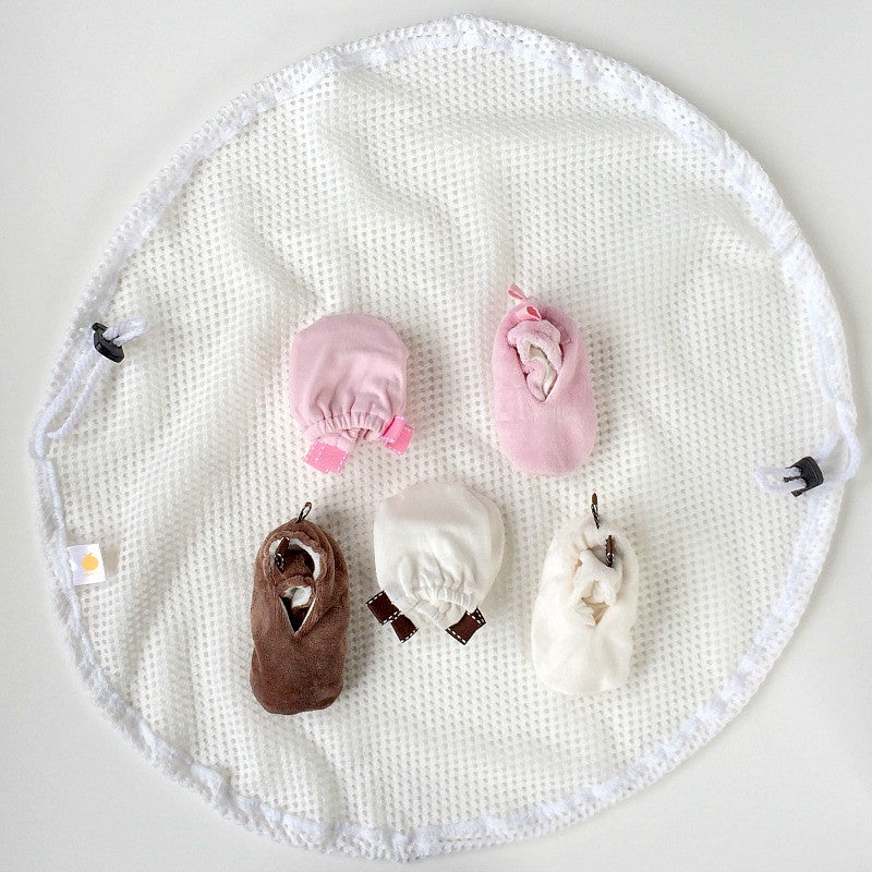 satsuma designs cotton wash bag for easy folding