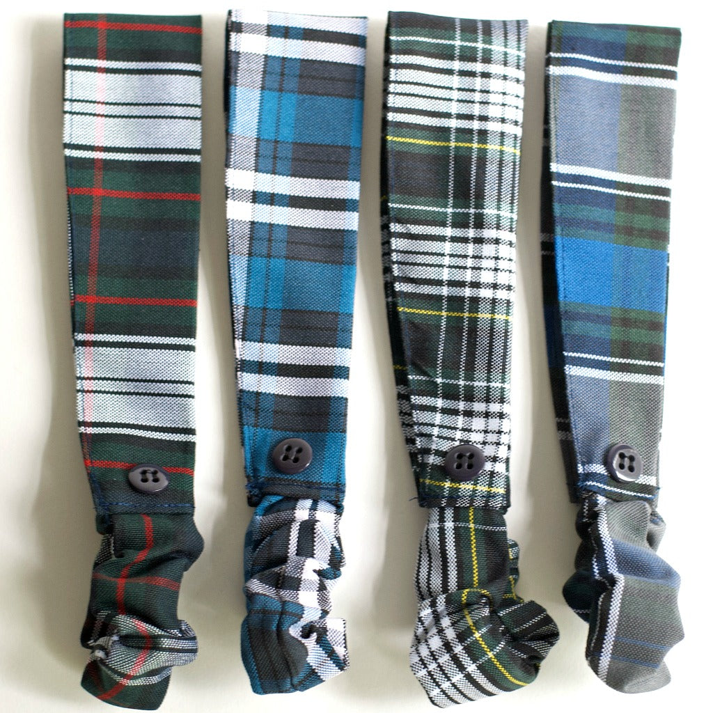 Plaid Elastic Back Headband