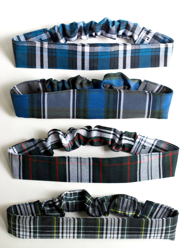 Plaid Elastic Back Headband