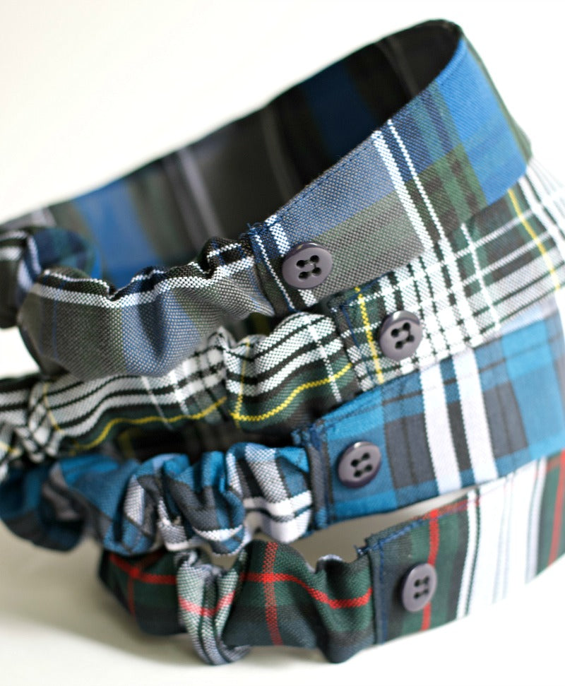 Plaid Elastic Back Headband