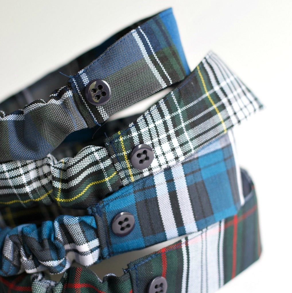 Plaid Elastic Back Headband