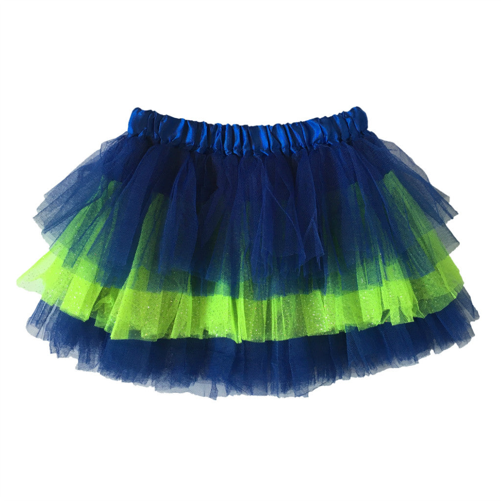 blue and green tutu