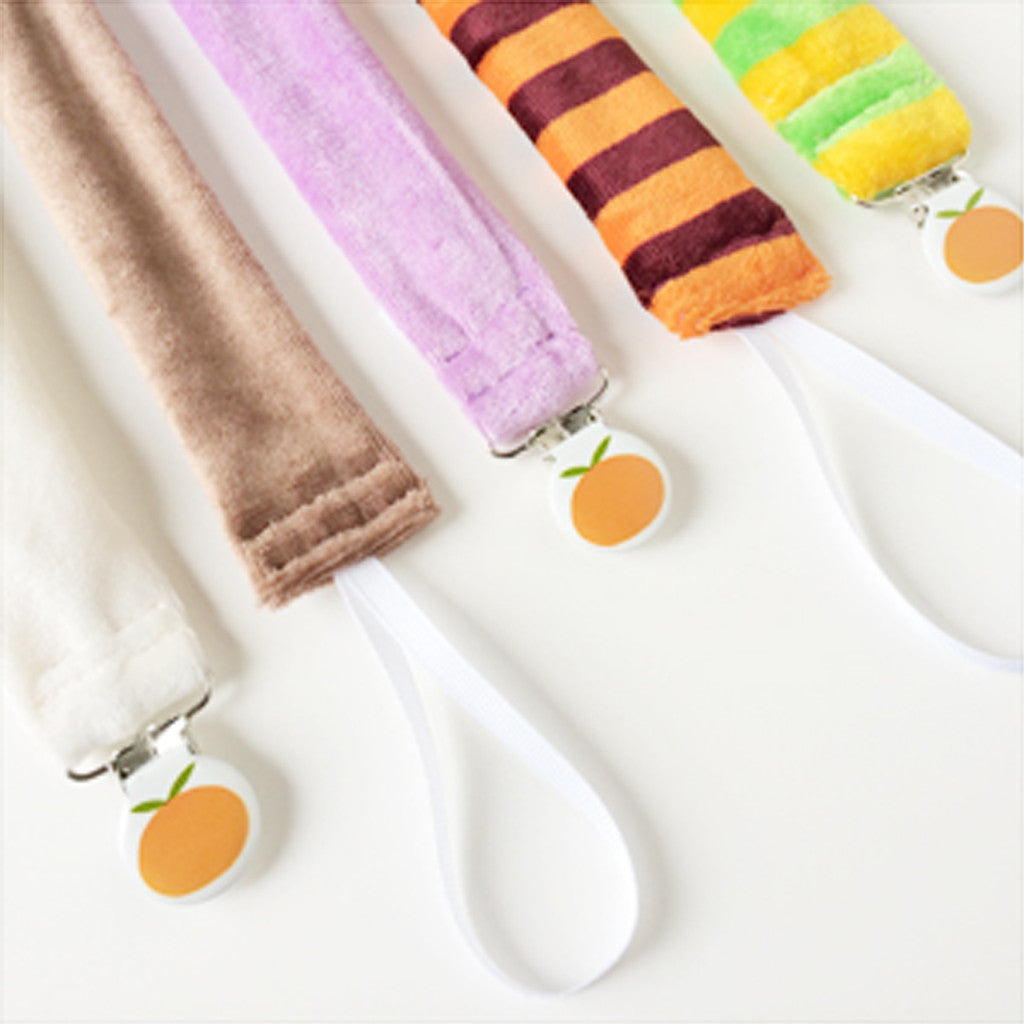 Plush Velour Pacifier Clips