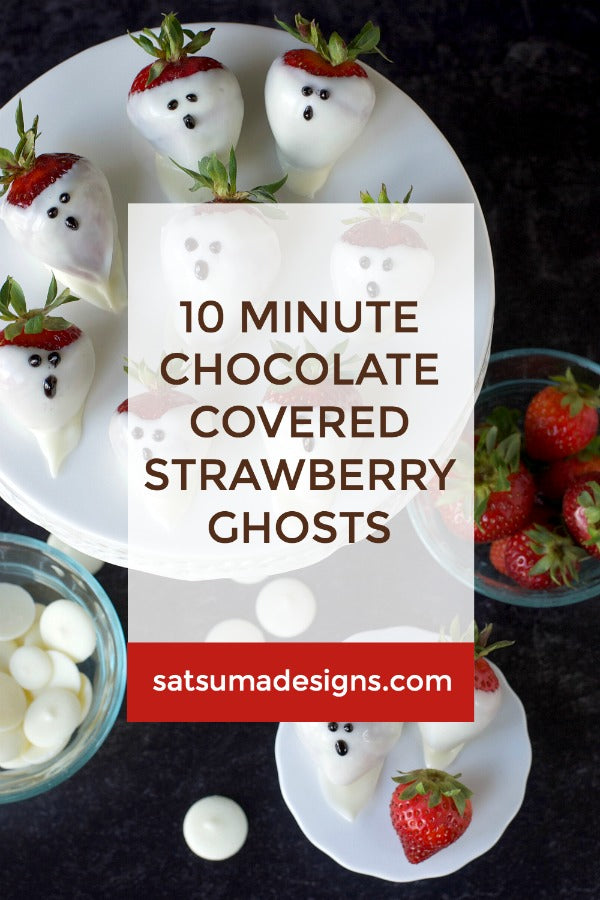10 Minute Chocolate Covered Strawberry Ghosts