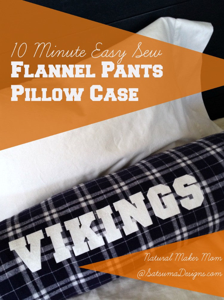 DIY No Sew Body Pillow from Flannel Pants