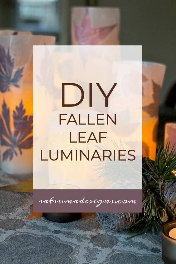 DIY Fallen Leaf Luminaries for Cozy Decor