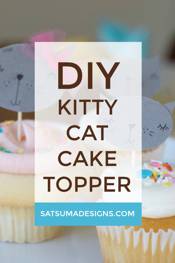 DIY Kitty Cupcake Toppers for Less