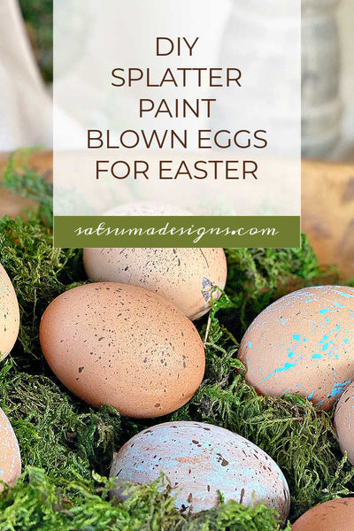 DIY Splatter Painted Blown Eggs for Easter