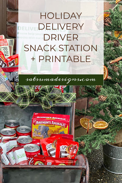 Holiday Delivery Driver Snack Station and Printable